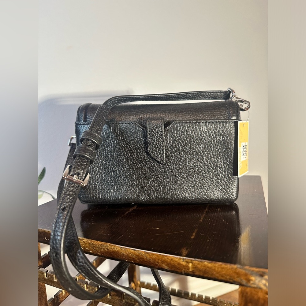 Michael kors jet set Black Leather crossbody phone holder wallet rehabbed - Picture 8 of 9
